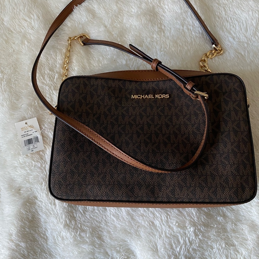 Michael Kors Brown Jet Set Crossbody